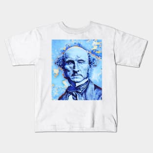 John Stuart Mill Portrait | John Stuart Mill Artwork | John Stuart Mill Painting 13 Kids T-Shirt